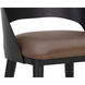 Dezirae 37 inch Black / Cognac Leather Counter Stool